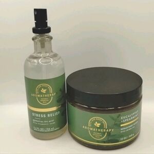 Bath & Body Works Aromatherapy Body Scrub & Oil Mist Eucalyptus Spearmint New